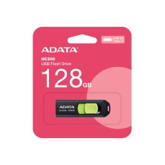 "ADATA UC300 128GB USB 3.2 Gen 1 USB-C Flash Drive - High-Speed, Compact & Stylish in Black/Green"
